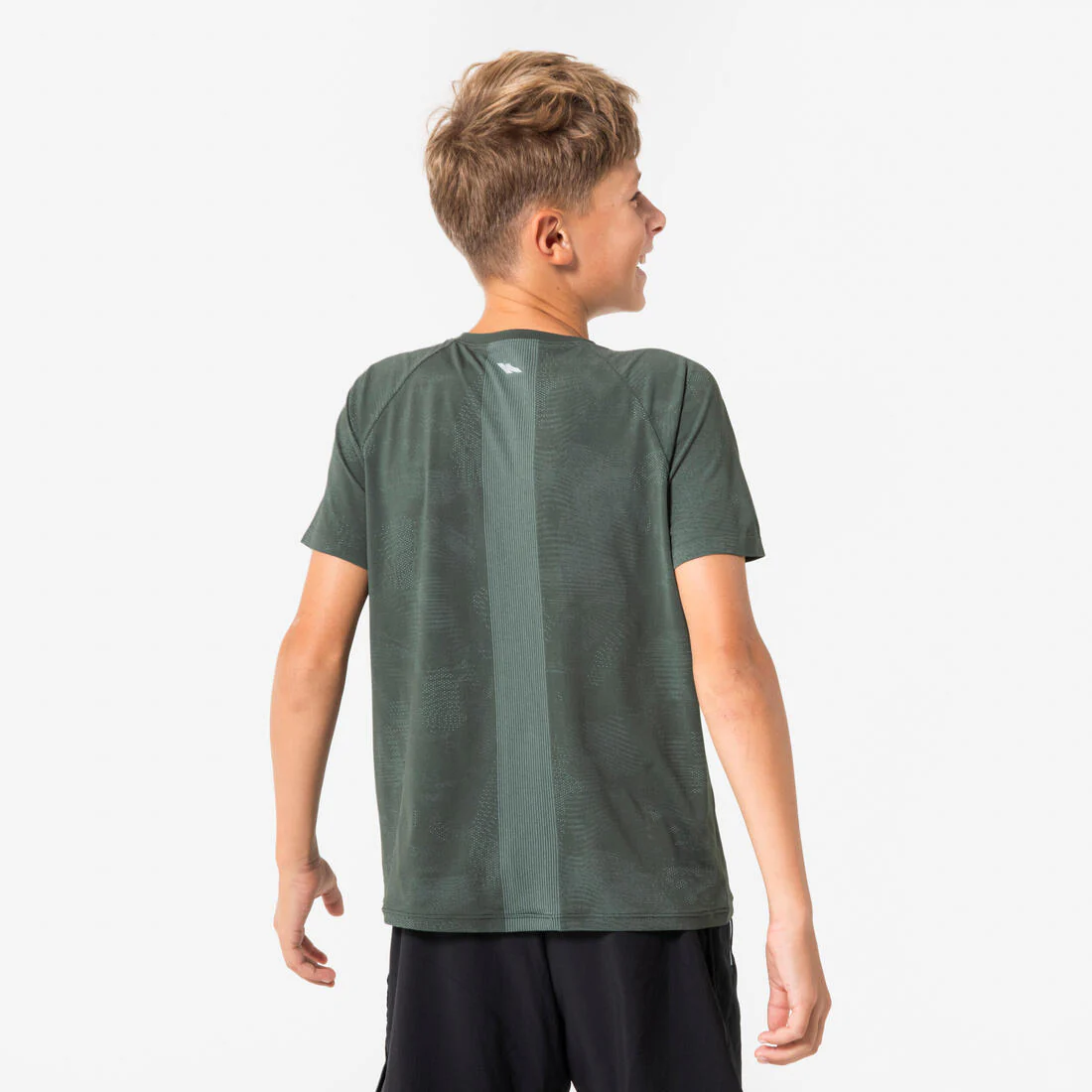 T-Shirt running sans couture Enfant - KIPRUN TS LIGHT 900 kaki – Image 4