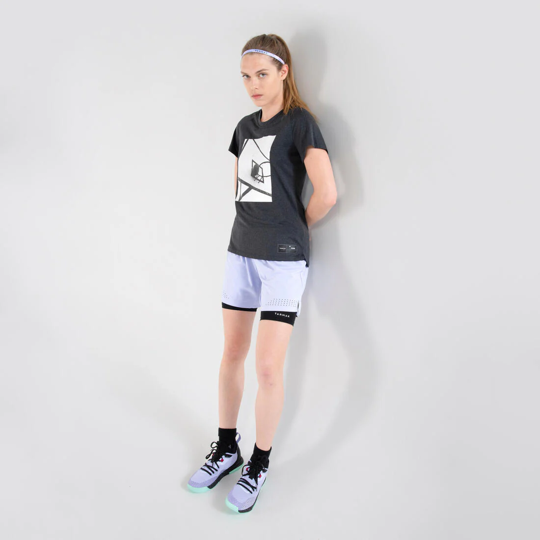 SOUS VETEMENT BAS / SOUS SHORT DE BASKETBALL FEMME NOIR USH500 – Image 7