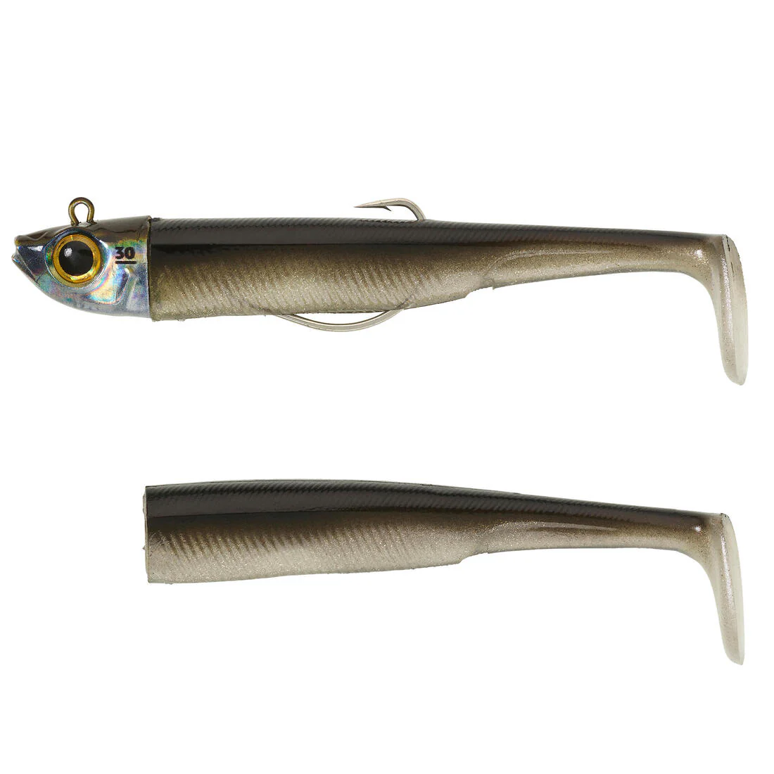 Kit leurres souples shad texan anchois ancho 120 12gr ayu en mer – Image 2